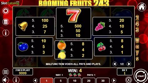 Booming Fruits 243 - 1Spin4Win